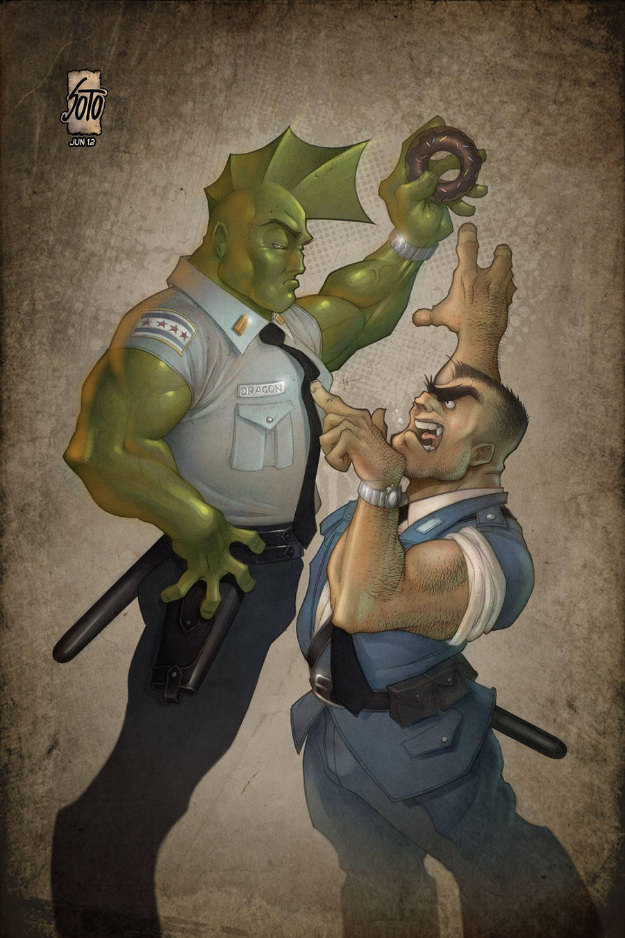 Savage Dragon VS Kankichi Ryotsu by HellboySoto