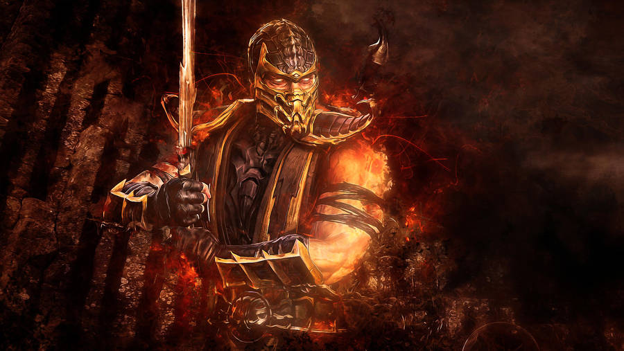 Mortal Kombat 9 - Scorpion by TheSyanArt