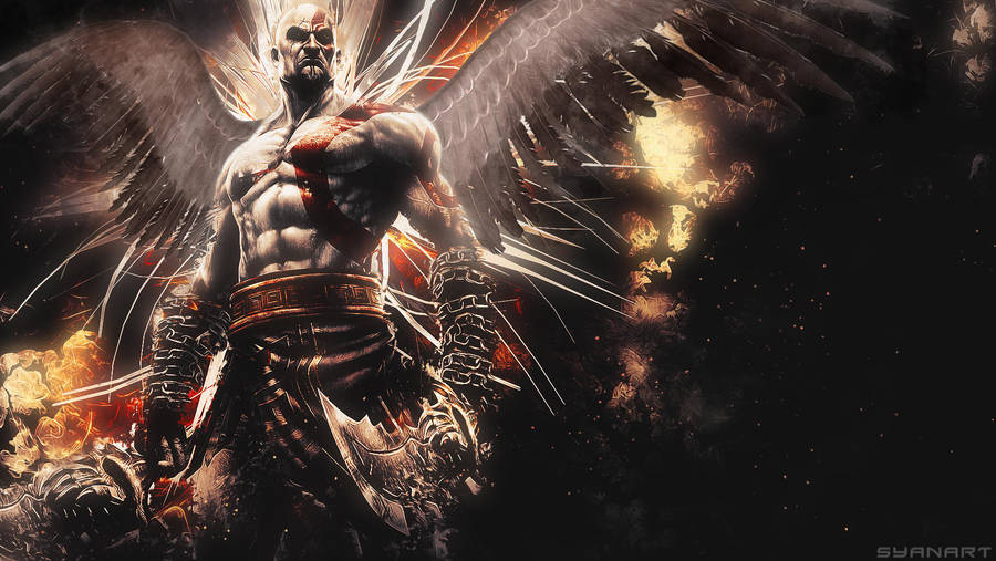 God Of War 2 Kratos Wallpaper By Thesyanart On Deviantart