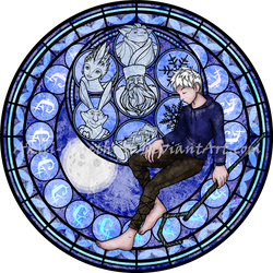 Stained Glass: Jack Frost -Vector- by Akili-Amethyst