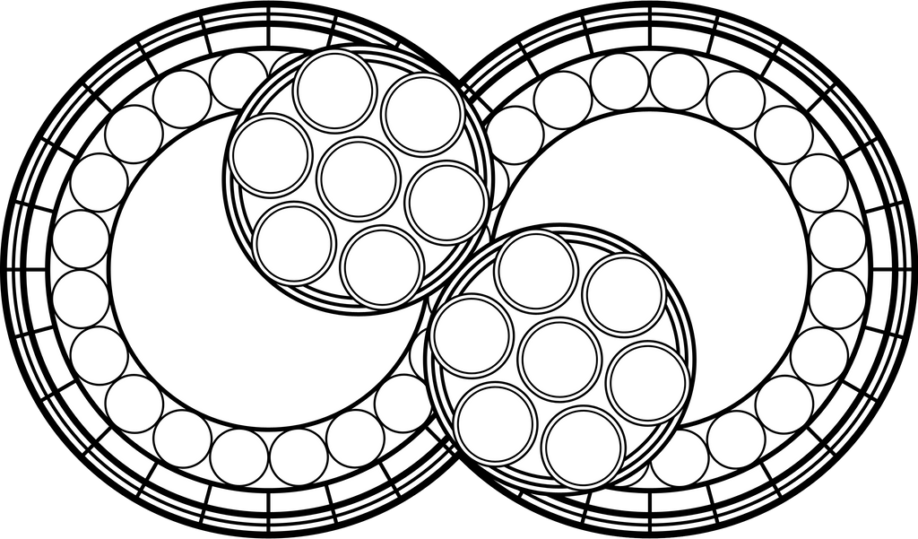 Stained Glass Template Vector Design Infinity by Akili Amethyst on