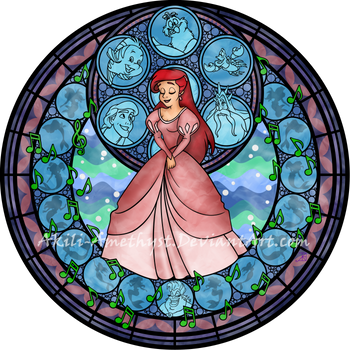 Ariel Stained Glass -remastered- by Akili-Amethyst