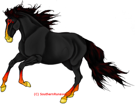 Custom Colored: Flaming Heart by MissSouthernRunaway