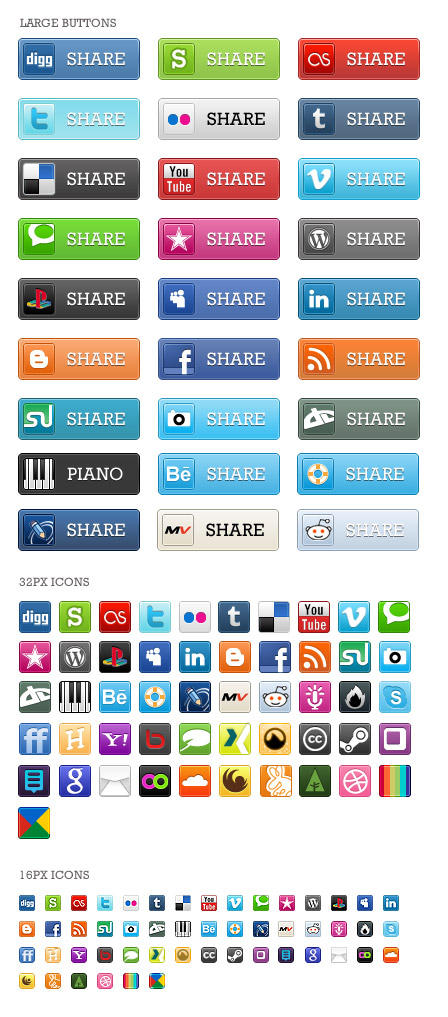 Social Media Bookmark Icon + by nouveller