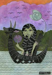 Girl in a Small Creature Boat by bethywilliams