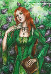 Commision - Lady with her ferret by Irrisor-Immortalis