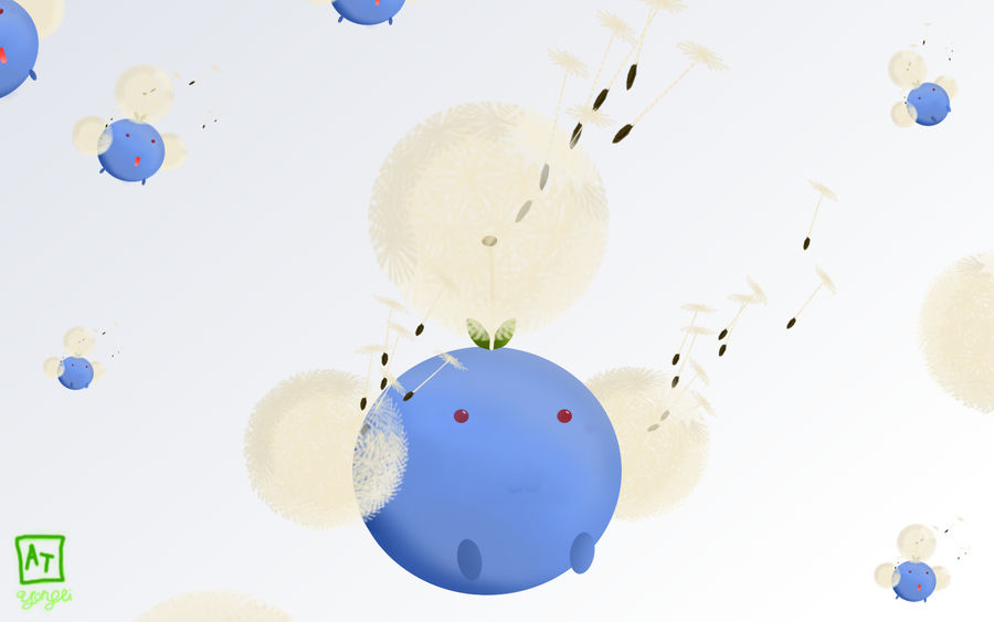 Jumpluff in the wind by AtomicTech