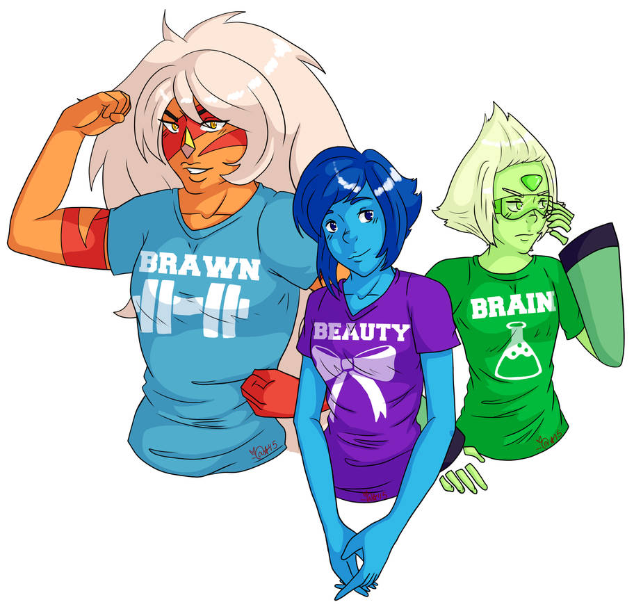 More like Homeworld Babes amiright?? Individual: Jasper: ninjaubrey.deviantart.com/art/… Lapis: ninjaubrey.deviantart.com/art/… Peridot: ninjaubrey.deviantart.com/art/&...