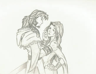 The Knight Errant and the Lady by n3v3rw1nt3rw0lf3