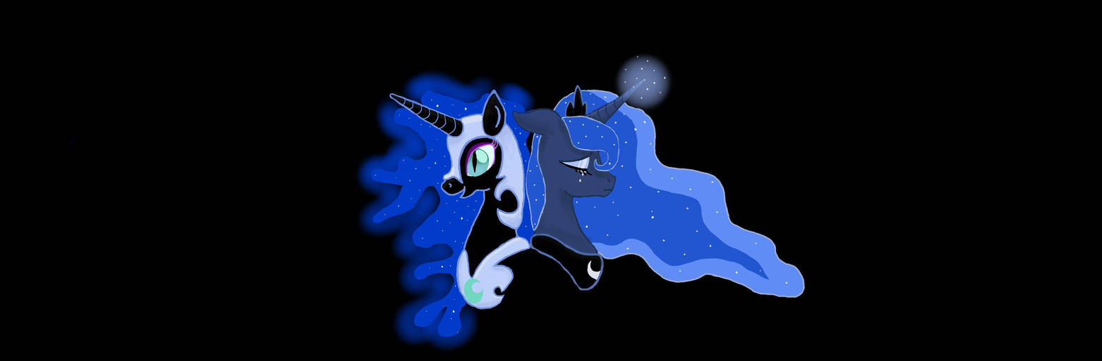 Luna and Nightmare Moon by cayfie