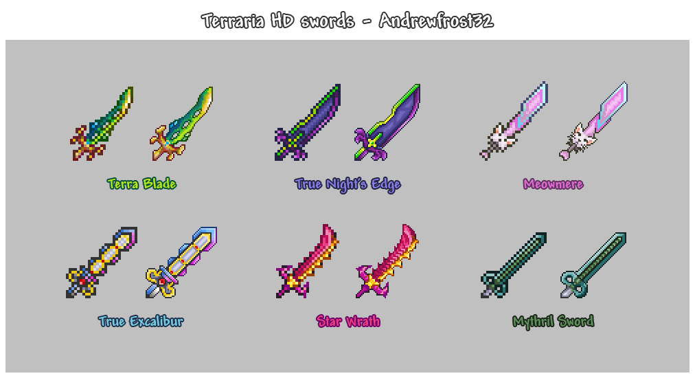 terraria swords pixel art terraria swords pixel art