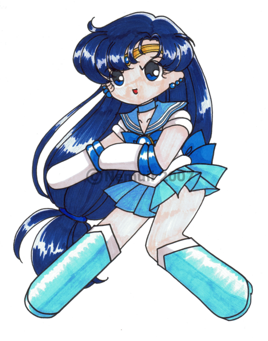 Attack Series - Chibi Mercury by nemuii