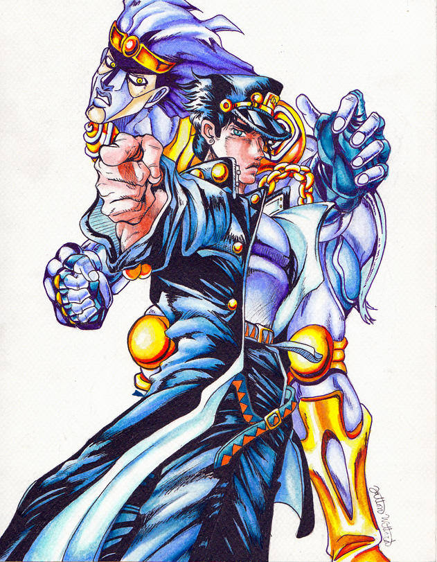 Jotaro and Star Platinum by MagicKitsune