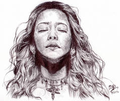 Speed drawing - pen sketch of Namie Amuro by chaseroflight