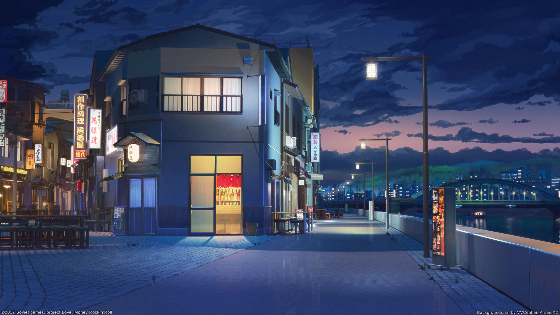 Riverside night by arsenixc