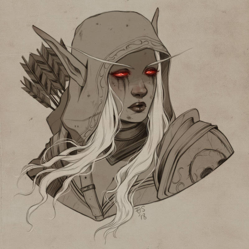 Sylvanas Windrunner - bust commission example by eserioart Sylvanas Windrunner - bust commission example by eserioart