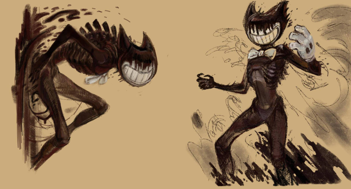 BATIM: Ink Demon sketch+speedpaint by Unita-N
