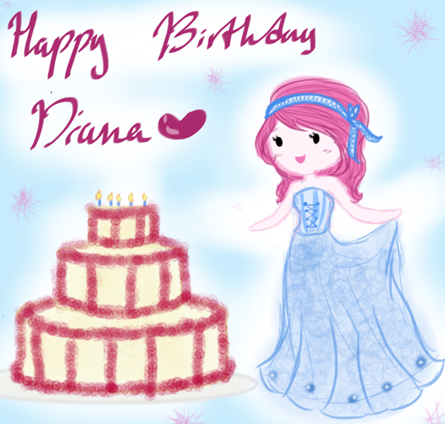 С днем рождения девочку диану. Поздравить девочку Диану с днем рождения. Открытка Диане 2 года.