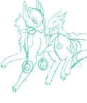 Akilian and Little MoonBurst Sketch by TheCluckLikeAChicken