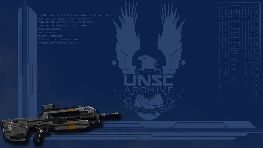 Halo 4 Battle Rifle - Wallpaper by GuruGrendo