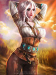 Sunset Ciri :nsfw optional: by Emerald--Weapon