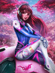 Dva in Hanamura :nsfw optional: by Emerald--Weapon