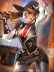 Ashe Overwatch :nsfw optional: by Emerald--Weapon