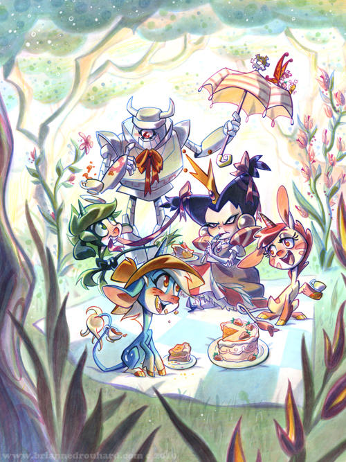 Unicorn Picnic by potatofarmgirl