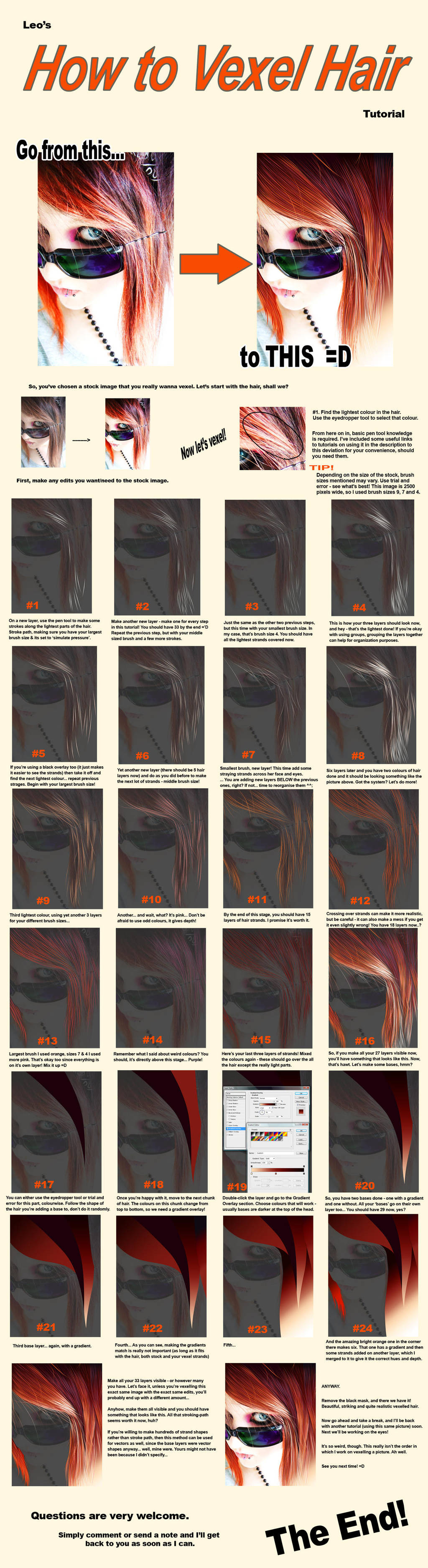 Vexel Tutorial - Hair by VAngelLJ