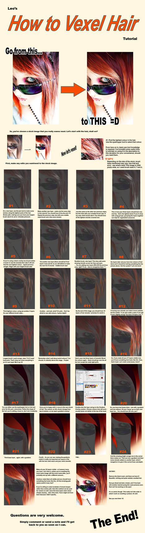 Vexel Tutorial - Hair by VAngelLJ