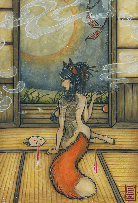 The pipe fox by Lilith-Samsa