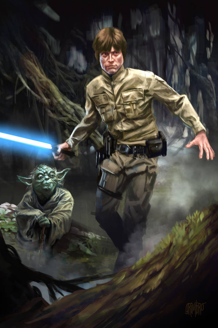 13 Nights of Halloween Day 11 Luke and Yoda by Grimbro