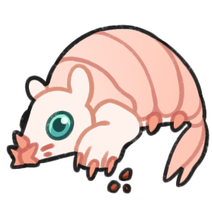 These pale, mysterious creatures can be hard to find because they spend so much time underground, but they are a crucial species that assist mhoats in maintaining the islands. These mole-like creatures tend to gather in tandem with mhoats where the mushrooms are thickest, the mhoats cutting down the mushroom growth while these creatures eat the rot below that has built up over time.