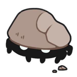 A rock creature that is strangely crab-like, they are popular pets for collectors and are often found on beaches where they eat anything they find. Their bodies act as a powerful compressor that turns whatever they eat into solid matter; the type of sand on the beach is highly dependent upon what these creatures have been eating.