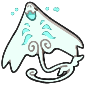 This ray spends most of its life in the air, the fire it produces from vents that are on the bottom of its body creates thermals that can be ridden to mimic flight. Most of this rays landings are at the top of tall mushrooms patches where it eats and burns the fungus to reduce the rate of growth. For this reason, they are often kept as pets by mushroom harvesters.