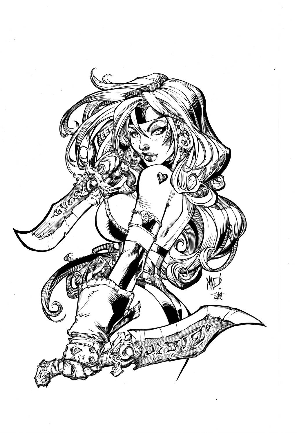 red monika by joe mad! inked by supernoobinks on DeviantArt