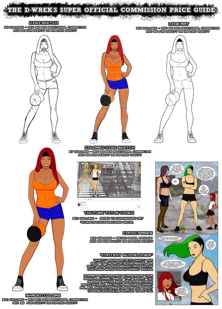NEW-NEW COMMISSION PRICE GUIDE by TheD-Wrek NEW-NEW COMMISSION PRICE GUIDE by TheD-Wrek