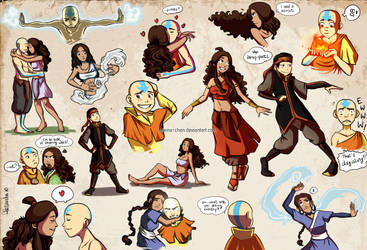 Aang and Katara collection by Aleccha