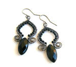 onyx marquise earrings by annie-jewelry