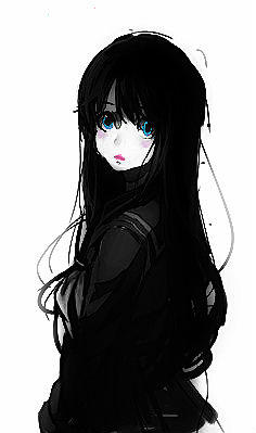 Anime Girl Black Hair And Blue Eyes By Fangirling Geek On Deviantart