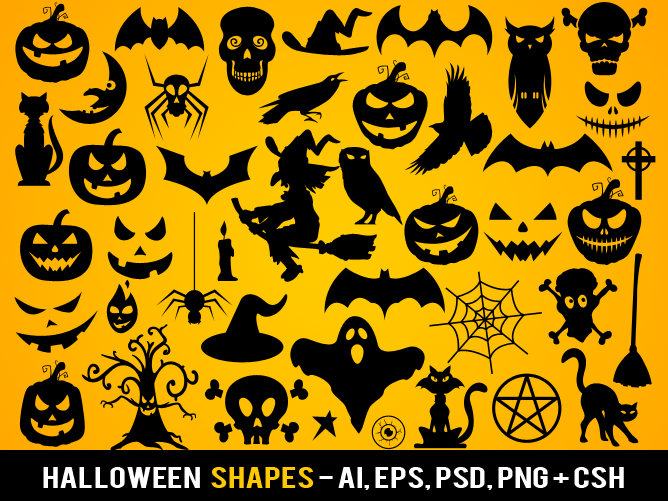 Free Halloween Shapes by pixaroma