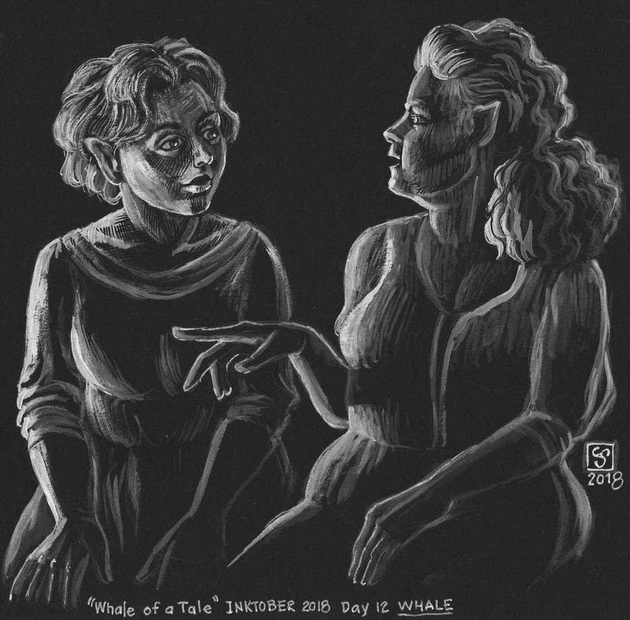 Inktober12-WhaleOfaTale by The-Tinidril