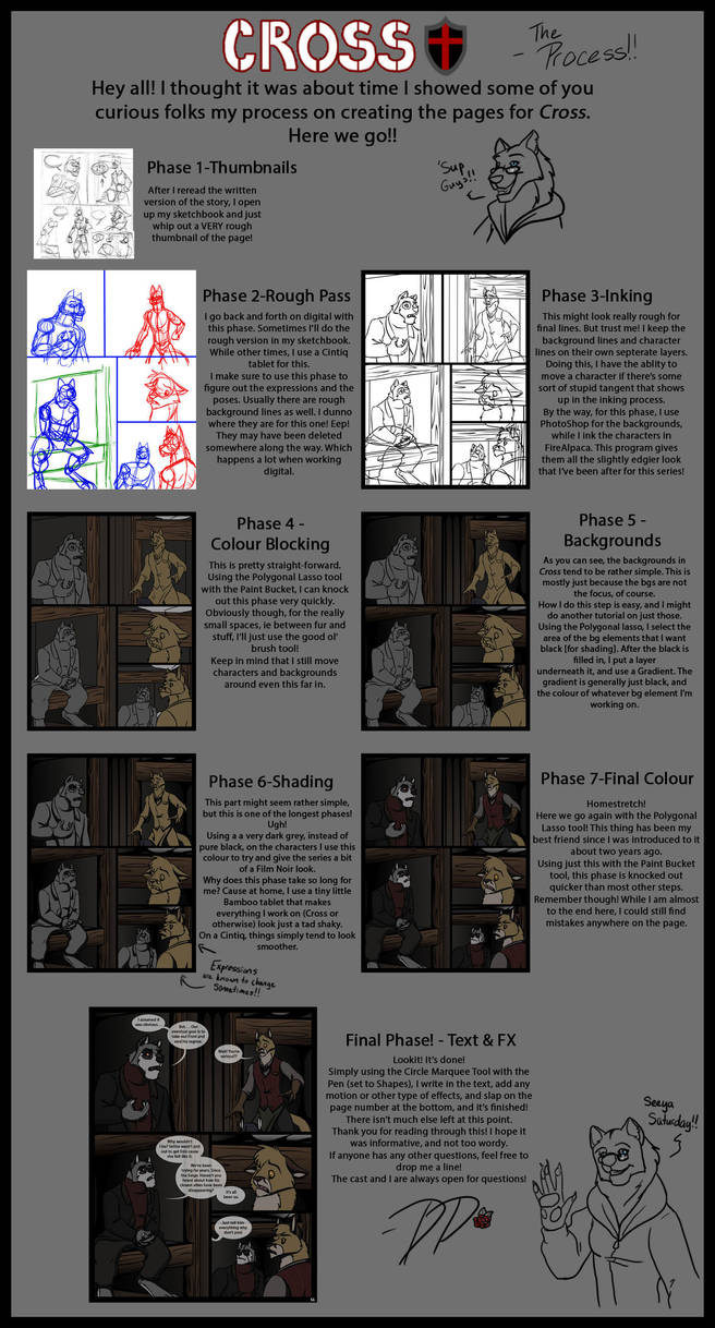 My Comic Process - Cross by DanaTrent