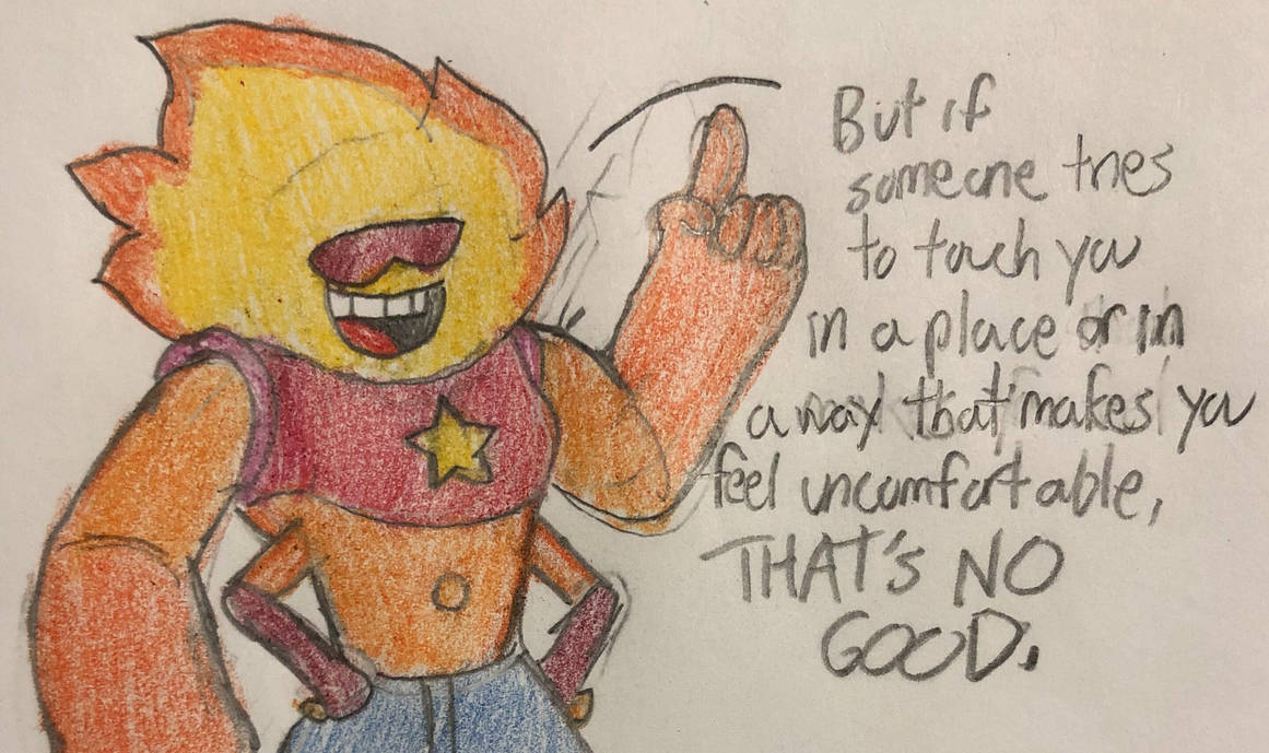 “It’s your body! No one has the right to touch you if you don’t want them to!” Steven Universe (c) Cartoon Network Art (c) JJSponge120