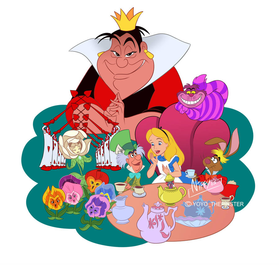 Alice in Wonderland jumbo pin by Nippy13