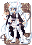 c: White kitsune by undead-alien