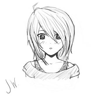 Girl Sketch by flamingheart777