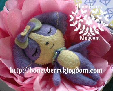 One of a kind dog felt plush by honeymil