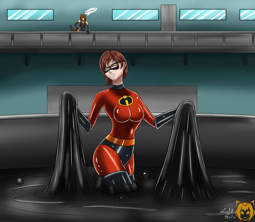 Elastigirl's Sticky Situation by Lady-of-Mud