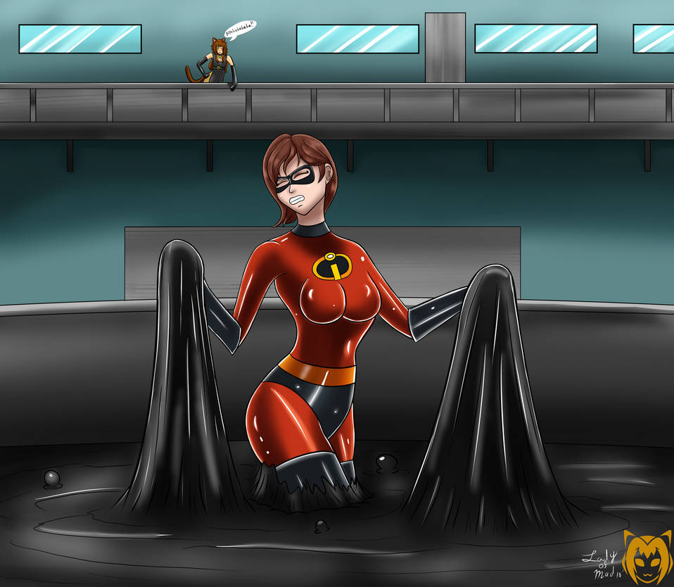 Elastigirl's Sticky Situation by Lady-of-Mud